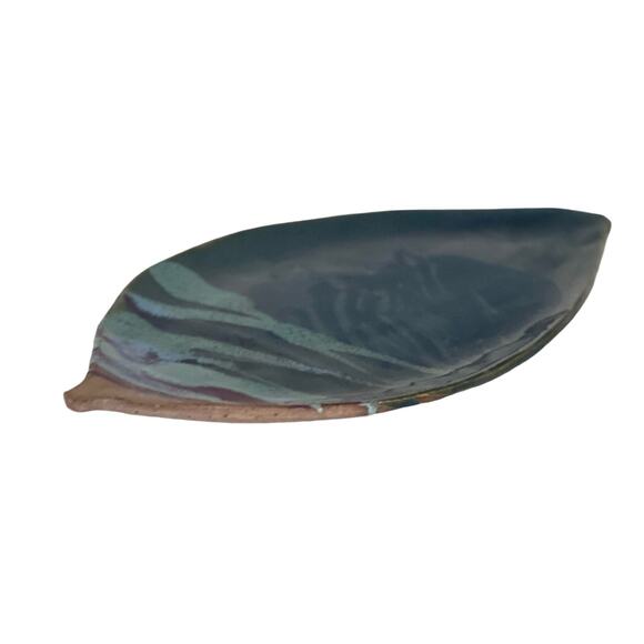 Signed Studio Stoneware Pottery SPARTAWARE Plate Platter Blue Fragrant Mushroom - Picture 2 of 10